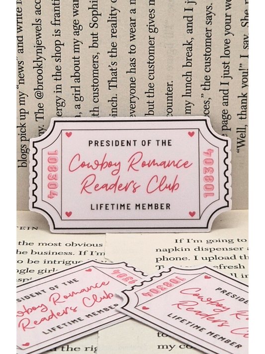 Cowboy Romance Readers Club Sticker