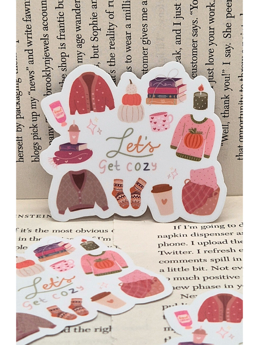 Let's Get Cozy Sticker