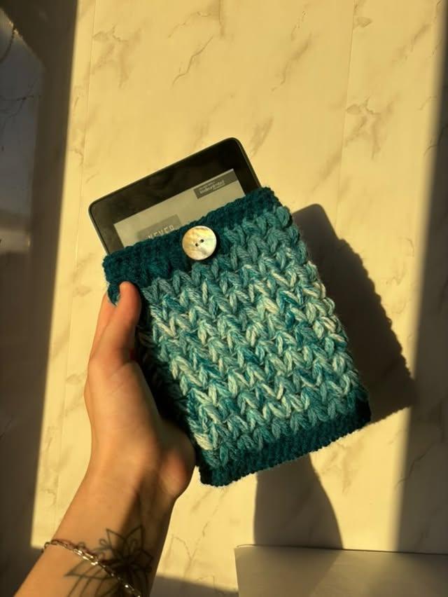 Handmade Crochet Protective Kindle Sleeve